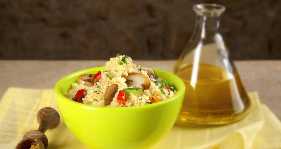 Cous cous con champiñones